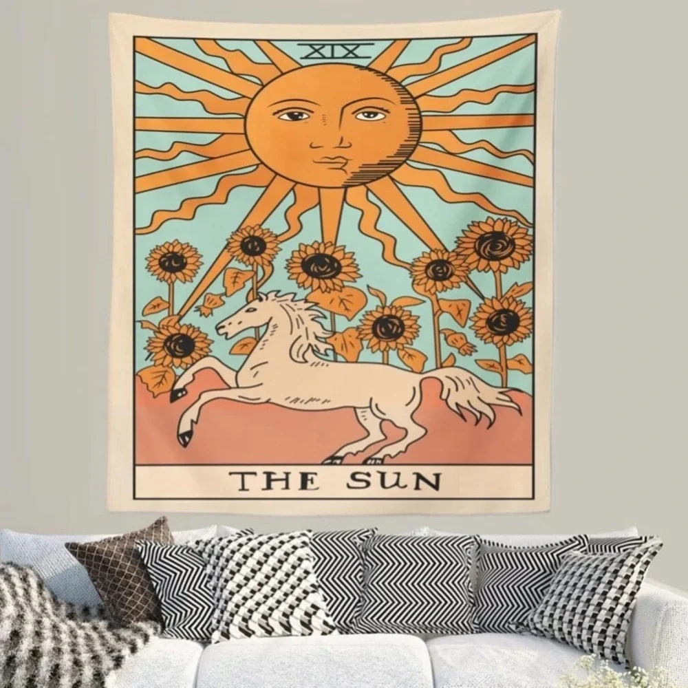 🆕 Tarot Card “Sun” Hanging Tapestry